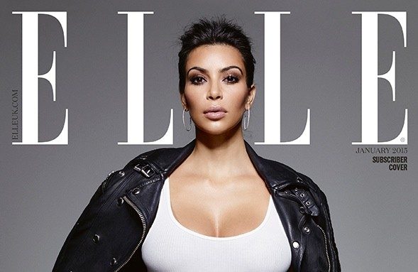 Ким Кардашян на трех обложках Elle UK