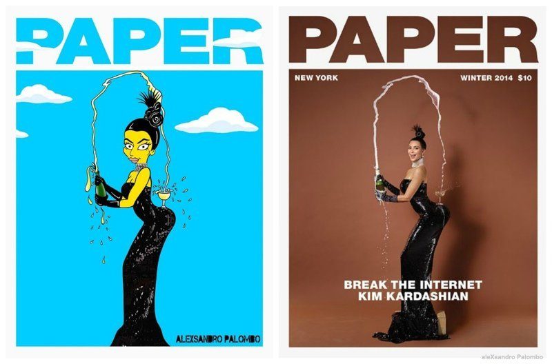 Снимки Ким из Paper magazine симпсонизировали