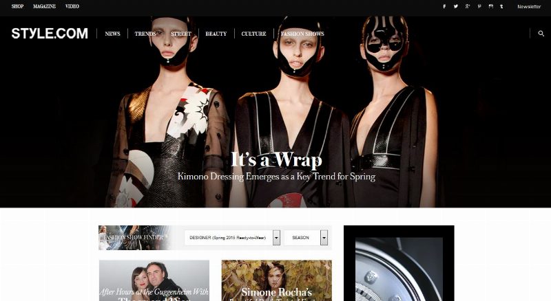 Style.com возвращается под покровительство Vogue