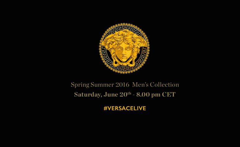 Прямая трансляция показа Versace Menswear S/S 2016