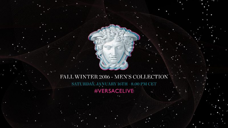 Прямая трансляция показа Versace Men F/W 2016