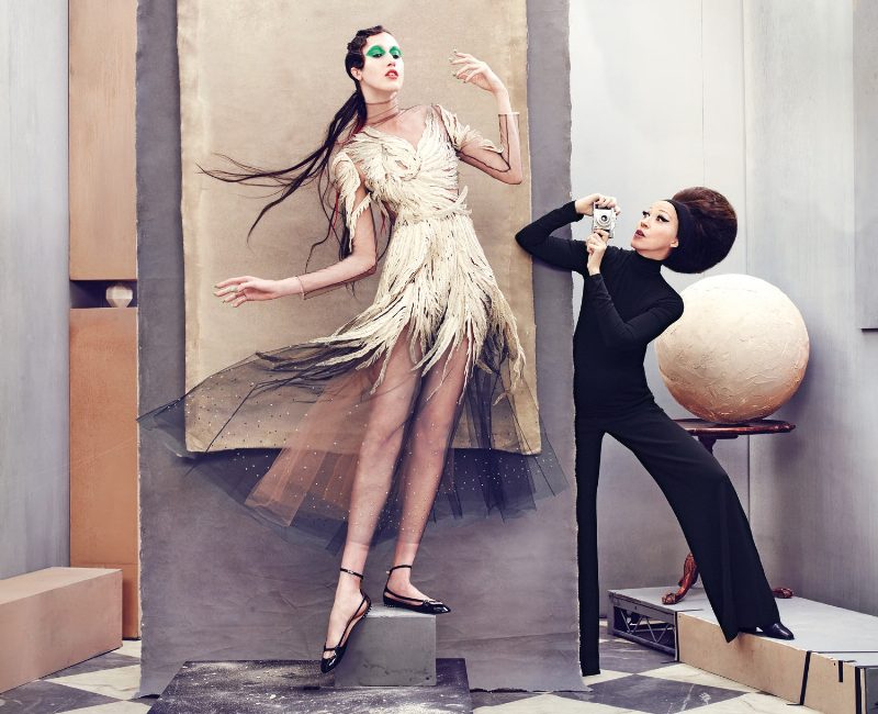 Пэт и Анна Кливленд в совместной съемке для Neiman Marcus