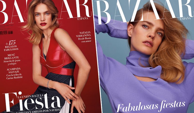 Наталья Водянова на обложке декабрьского выпуска Harper’s Bazaar Spain