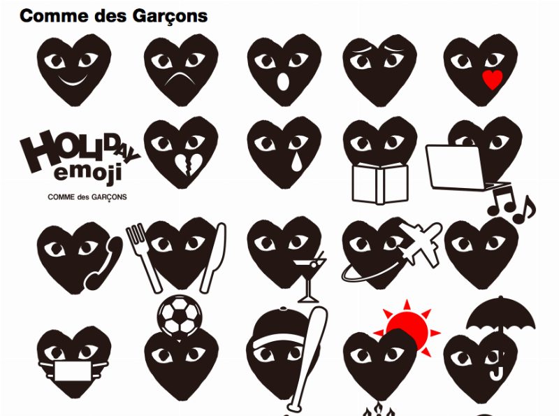 К рождеству: Бренд Comme des Garçons представил праздничные эмодзи