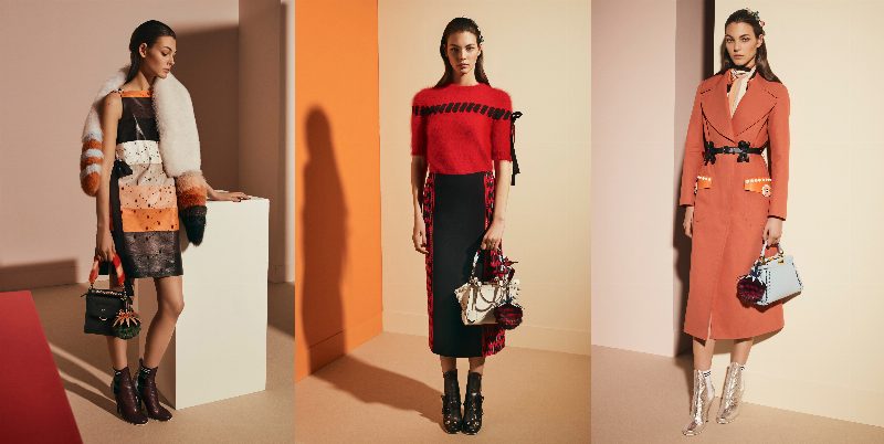 Яркий мех в лукбуке Fendi Pre-fall 2017