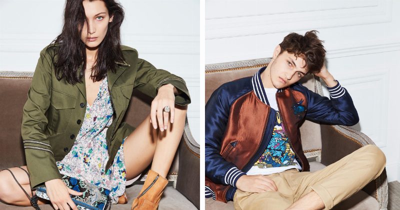 Белла и ее брат Анвар Хадид в рекламной кампании Zadig & Voltaire