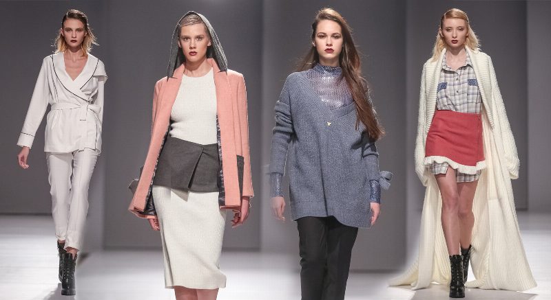 Красные сердца на показе T.Mosca FW 17-18