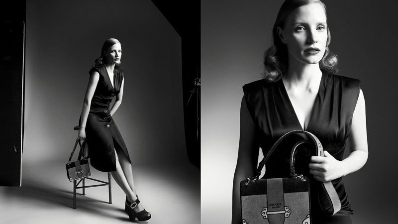 Загадочная Джессика Честейн в новой рекламной кампании Prada