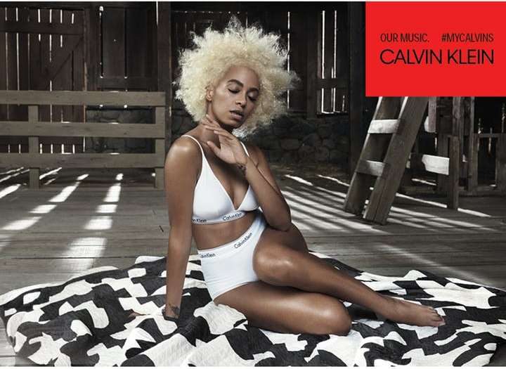 Соланж Ноулз в съемке для новой рекламной кампании Calvin Klein