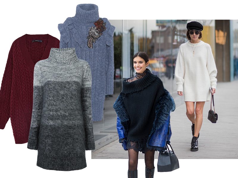 Streetstyle-тренд: топ-10 платьев-свитеров для самых холодных зимних дней