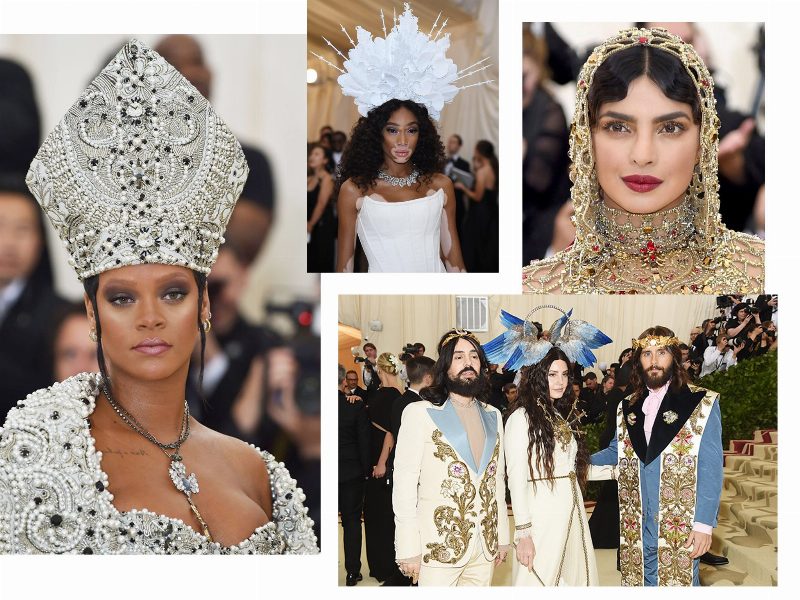 Нимбы, птицы и венки: самые яркие библейские украшения на Met Gala 2018