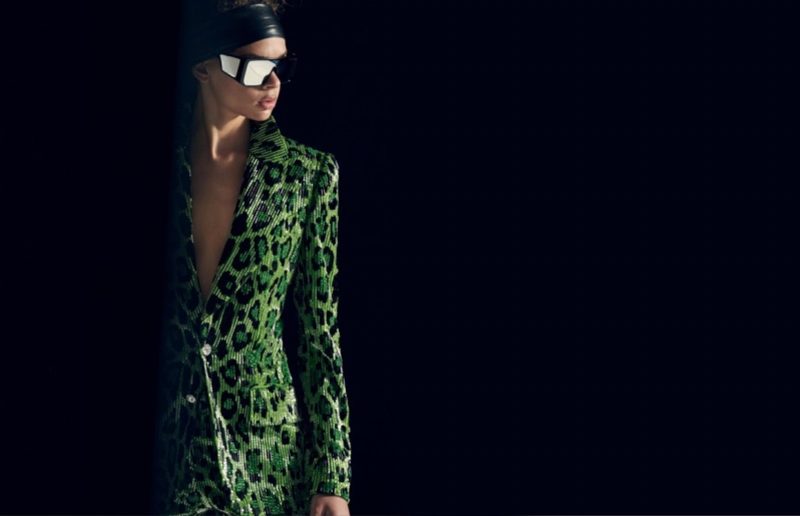 Леопард, кислотные оттенки и пайетки в рекламной кампании Tom Ford FW’18/19