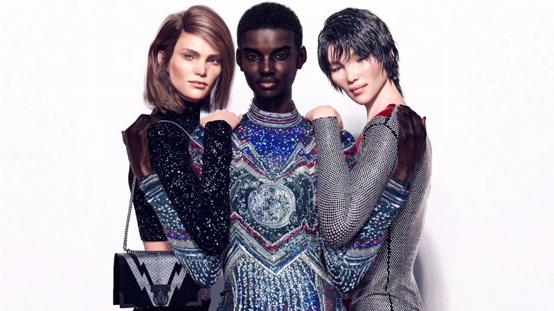 В рекламной кампании Balmain снялись 3D-модели