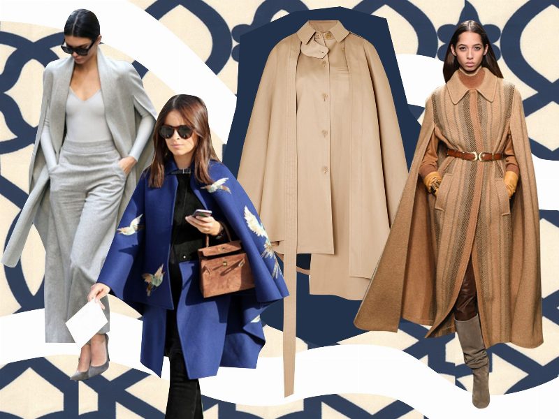 Как носить кейп в начале зимы: 5 примеров от героинь street style