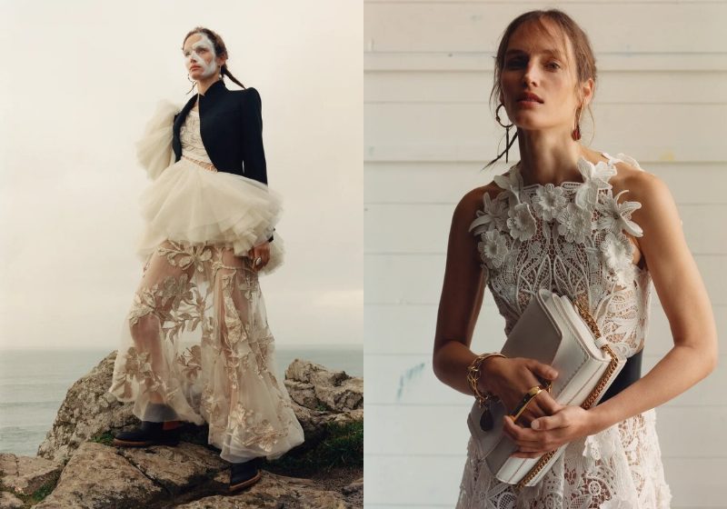 Белоснежные наряды на фоне морского побережья в кампейне Alexander McQueen