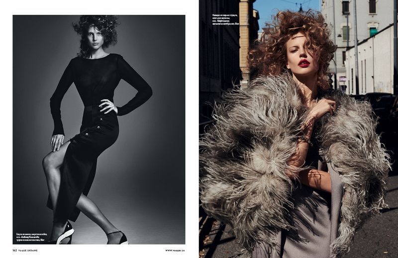 Элизабет Эрм в съемке из декабрьского Vogue Украина