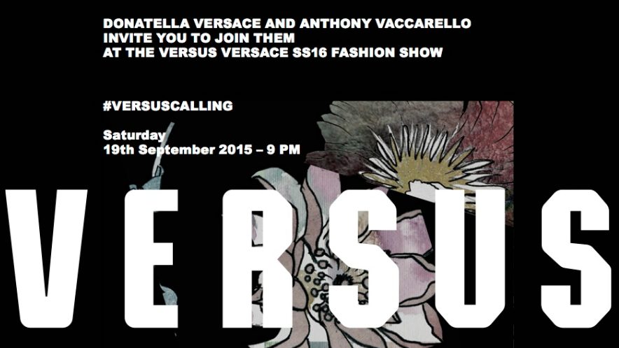 Прямая трансляция показа Versus Versace S/S 2016