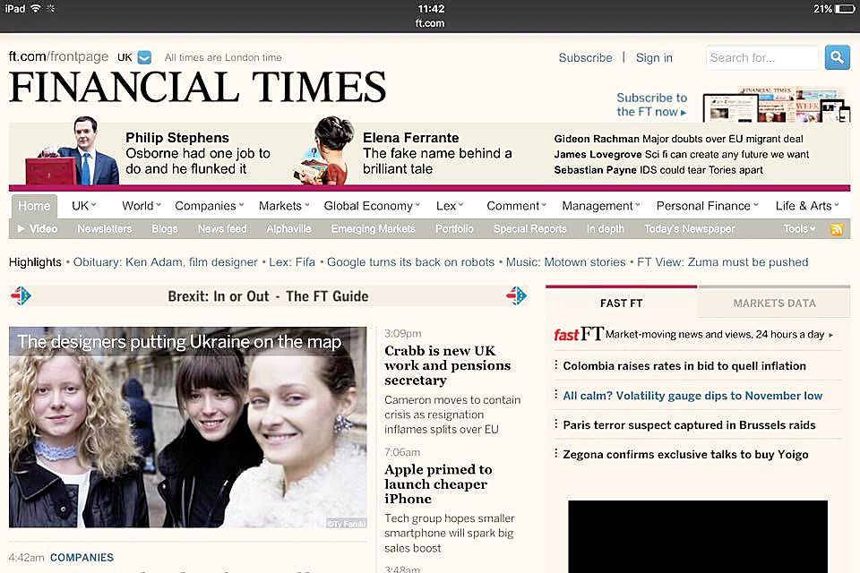 Financial Times посвятили статью моде в Украине