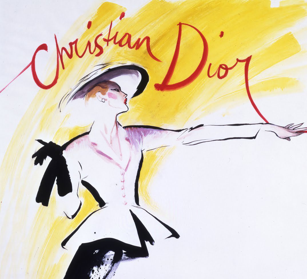 Лучшие рекламные кампании Christian Dior созданные иллюстратором Рене Грюо