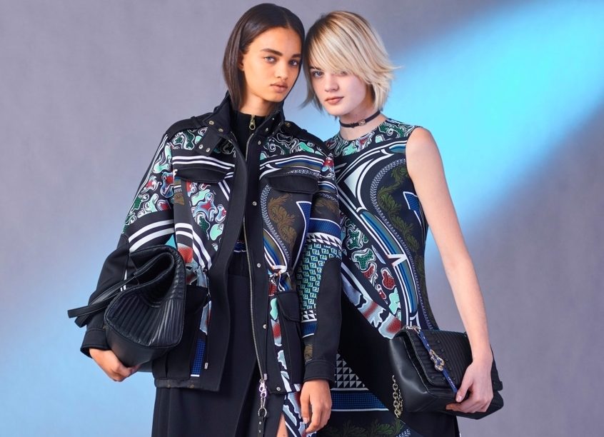Городские силуэты и новый уличный стиль в коллекции Versace Pre-Fall 2017