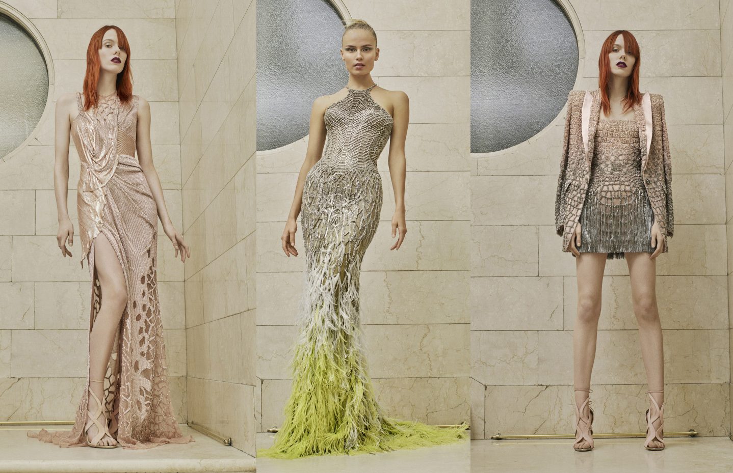 Наташа Поли и Кики Уиллемс представили наряды из коллекции Versace Haute couture Spring 2017