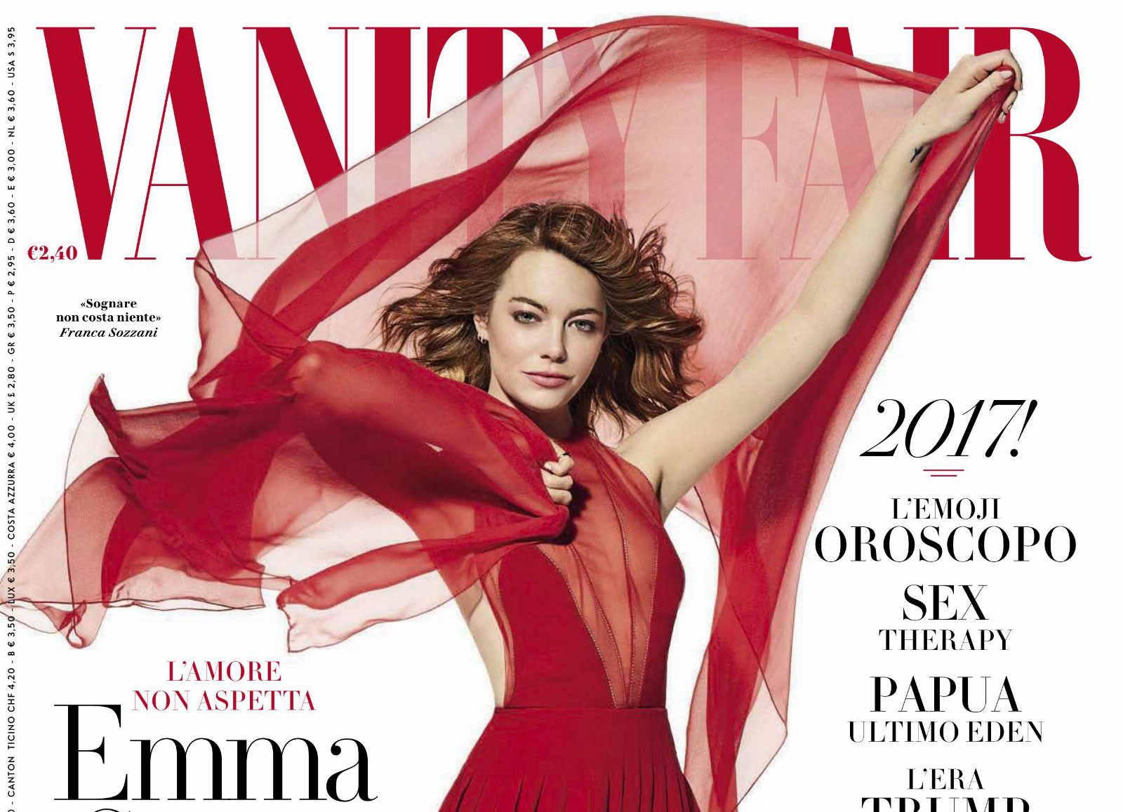 Американская актриса Эмма Стоун украсила январскую обложку журнала Vanity Fair