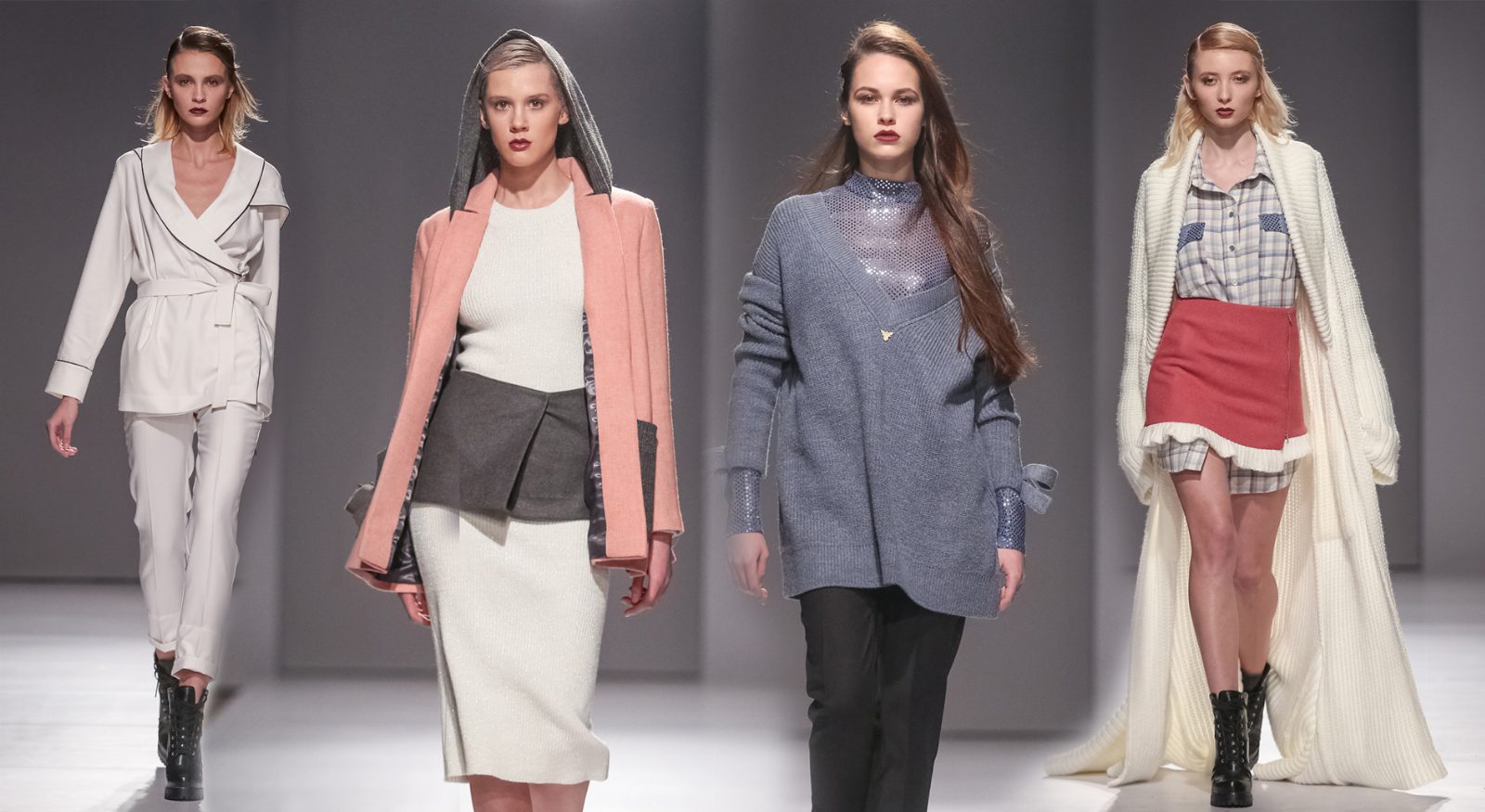Красные сердца на показе T.Mosca FW 17-18