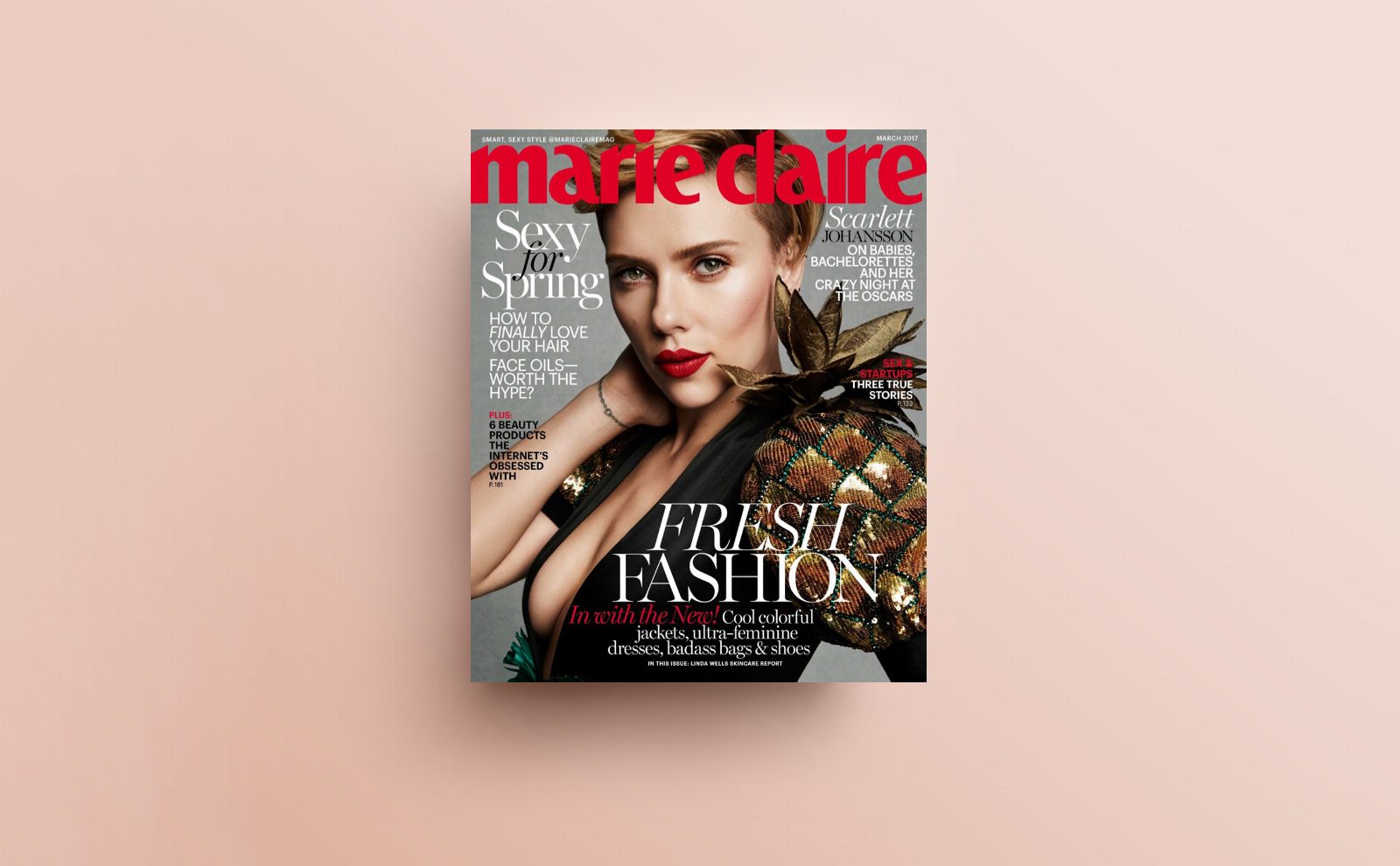 Скарлетт Йоханссон украсила обложку мартовского выпуска Marie Claire