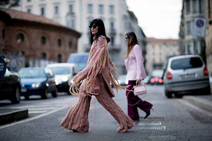 Streetstyle на Неделе моды в Милане
