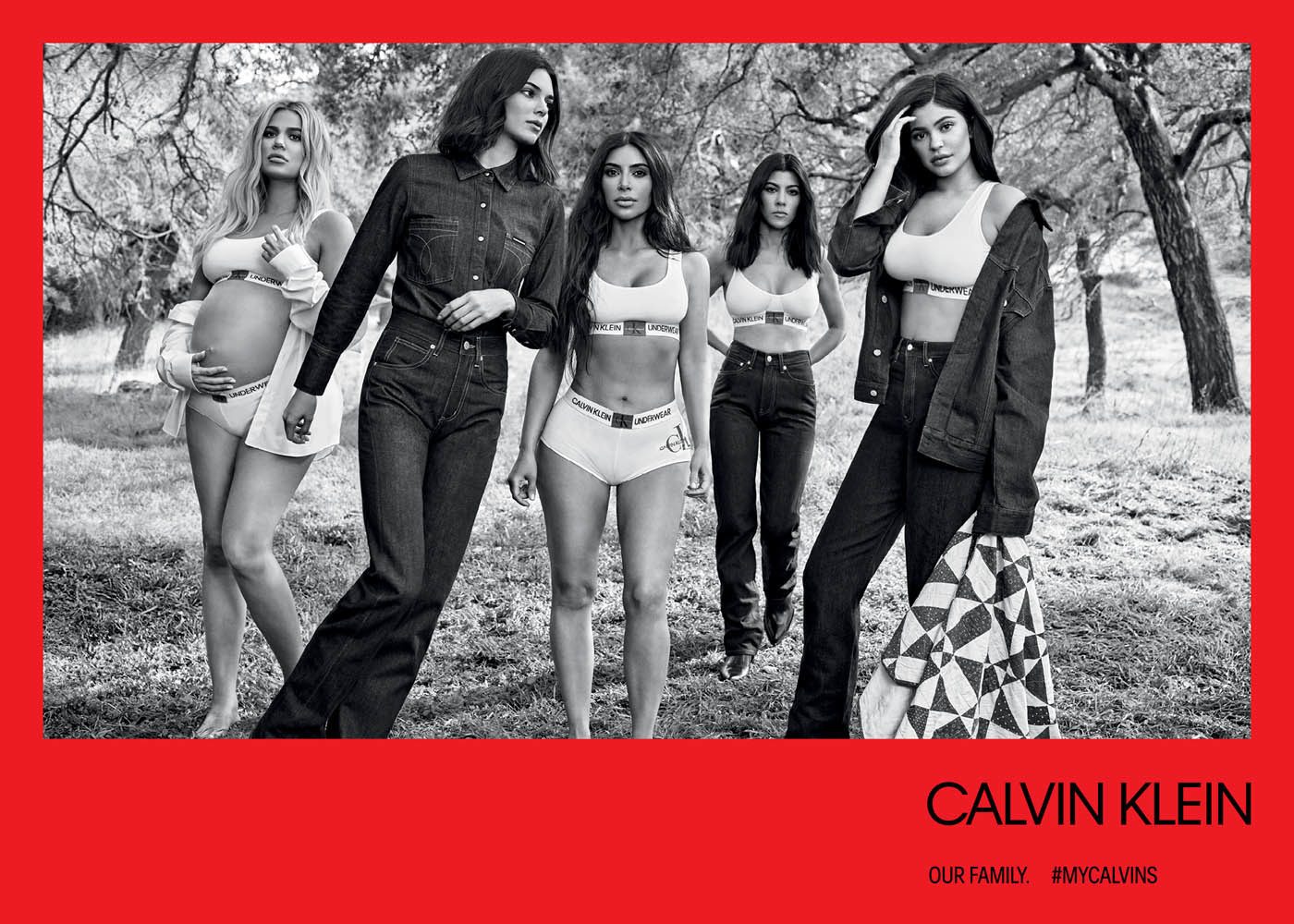Новая рекламная кампания Calvin Klein с сестрами Кардашьян-Дженнер