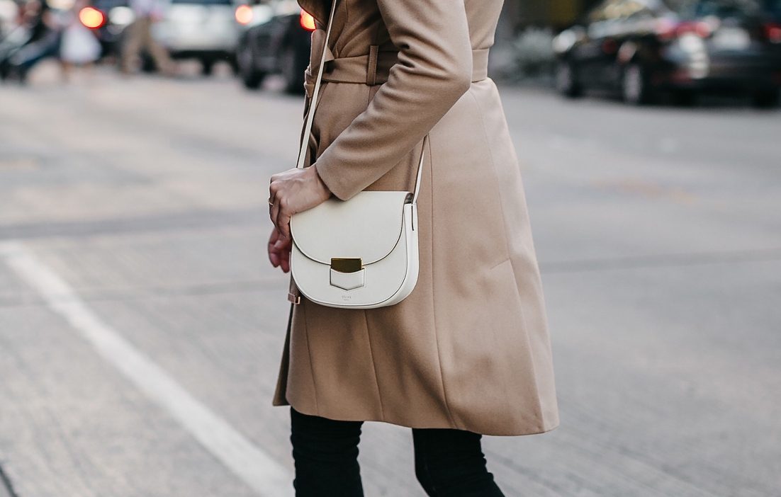 Fashion-Jackson-Tan-Wrap-Coat-Black-Skinny-Jeans-Black-Booties-Celine-White-Trotteur-Handbag