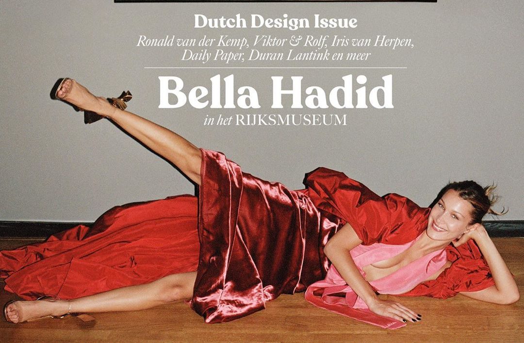 Белла Хадид на фоне картин Рембрандта в новой съемке для Vogue