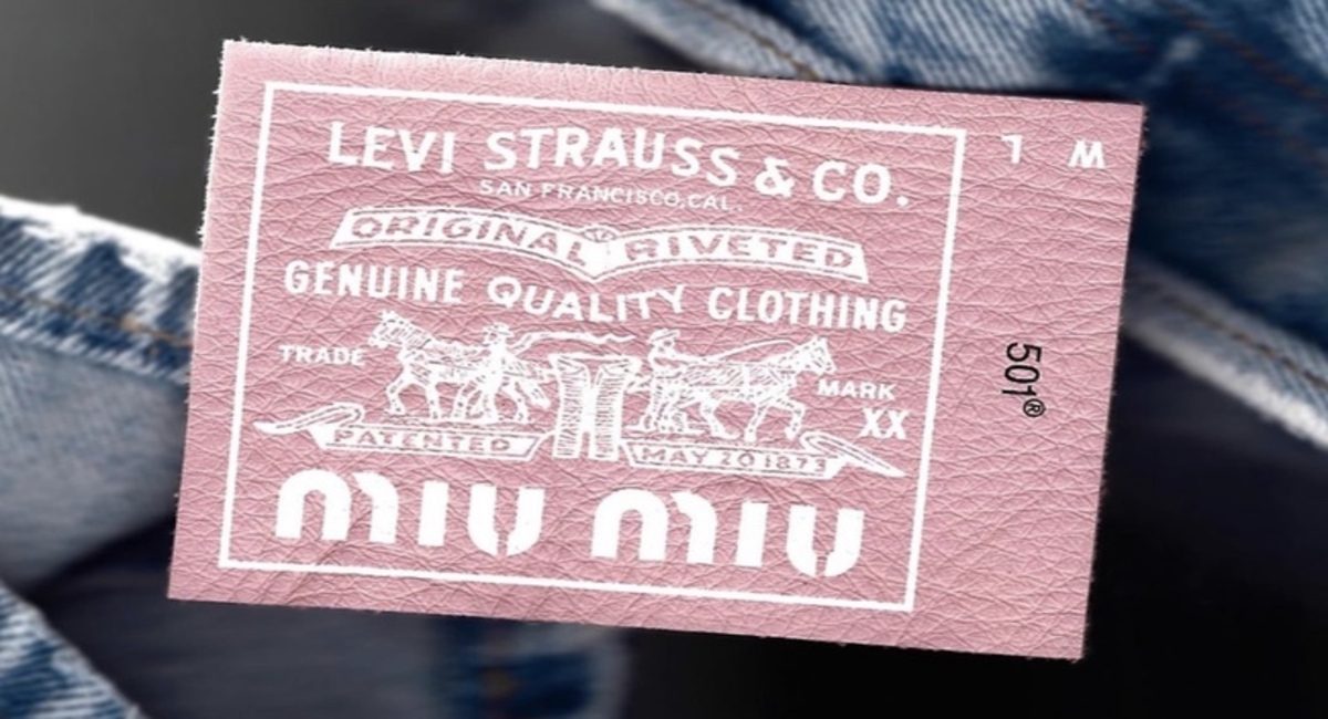 Кристаллы и винтаж:  коллаборация Miu Miu X Levi's
